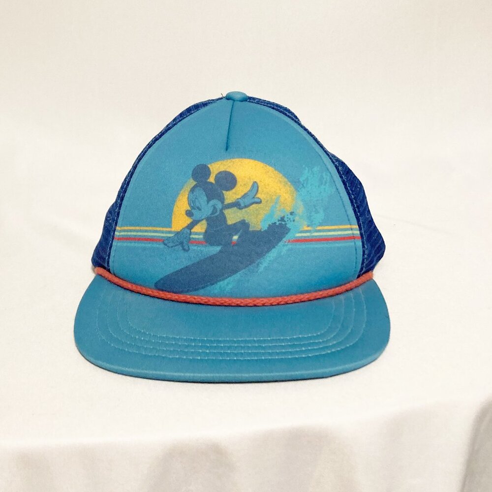 Disney Parks Surfing Mickey Mouse Youth Trucker Hat Cap OSFM